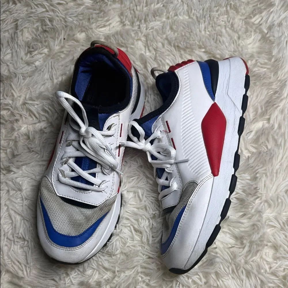 Puma R- system red white blue athletic shoes